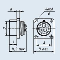 МР1-102-7-В розетка