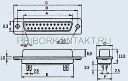 Фото DB-19M 19pin вилка на кабель