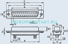 DB-9F 9pin розетка на кабель